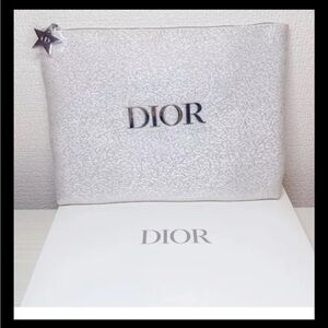 NEW Member Exclusive 2024 Dior Silver Glitter Trousse Pouch &  Silver Star Charm